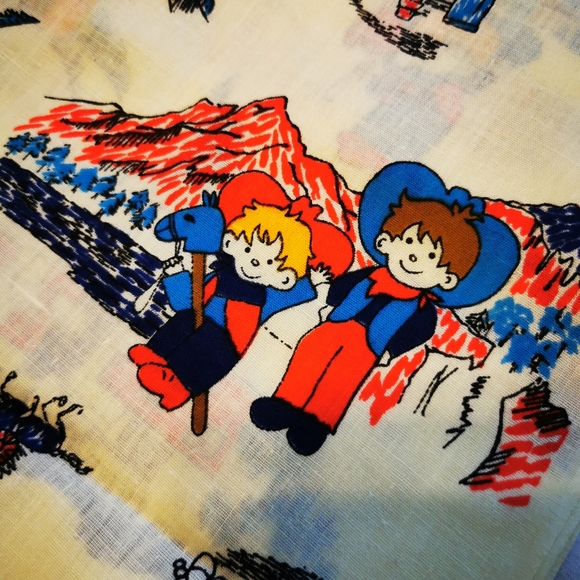 Vintage Unused Cotton Cowboy Fabric ~ 4 Metres - Picture 3 of 14